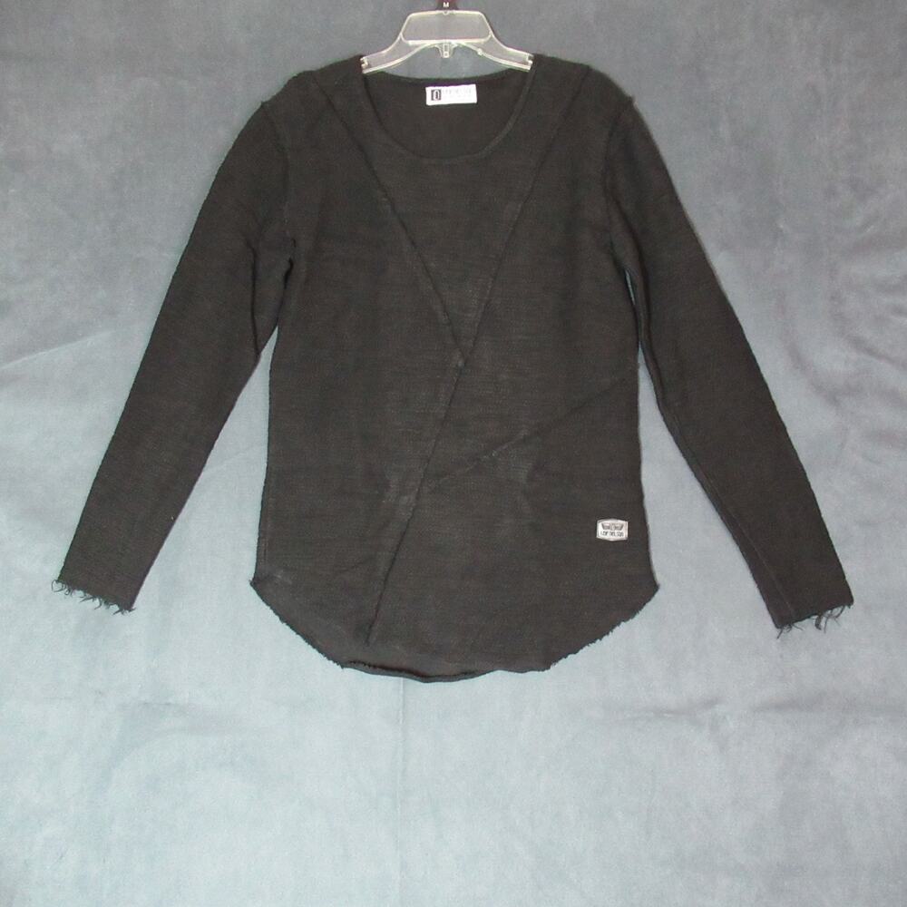 Men's Black Long-Sleeve Casual Sweater